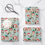Christmas Crew Six Photo Custom Gift Wrap<br><div class="desc">**Scroll down for photo How To!** This set of three sheets of gift wrap will delight your friends and family when you personalize it with the photos of your kids, parents, friends and even pets, putting the whole crazy cast of characters in silly holiday Santa and elf hats. There is...</div>