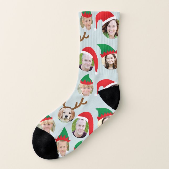 Christmas Crew Six Photo Family or Friends S Gift Socks (Right Inside)