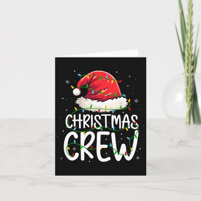 Christmas Crew Xmas Family Matching Pajamas Men Wo Card (Front)