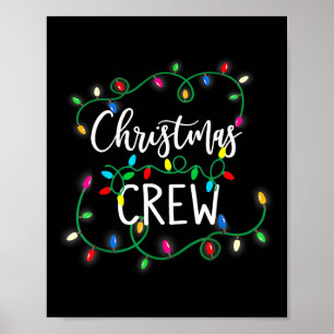 Christmas Crew Xmas Lights Family Matching Pajamas Poster