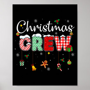 Christmas Crew Xmas Lights Family Matching Pajamas Poster