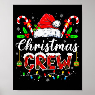 Christmas Crew Xmas Lights Family Matching Pajamas Poster