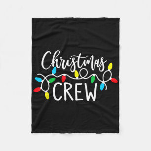 Christmas Crew Xmas Lights Pajama Happy Holiday Bo Fleece Blanket