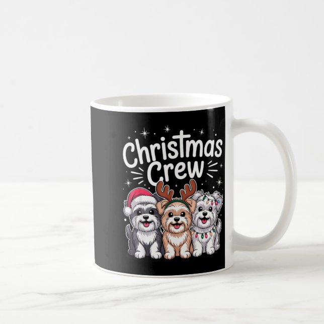 Christmas Crew Xmas Puppy Dog Breed Funny Christma Coffee Mug (Right)