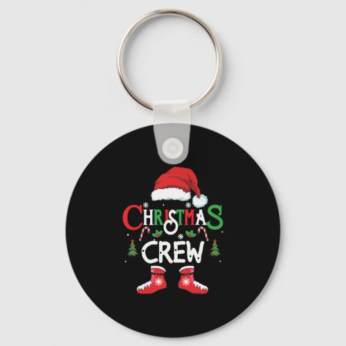 Christmas Crew Xmas Squad Santa Family Pajamas Keychain