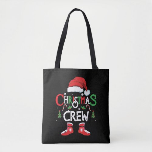 Christmas Crew Xmas Squad Santa Family Pajamas Tote Bag