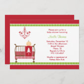Christmas Crib Baby Shower Invitations (Front/Back)