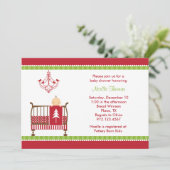 Christmas Crib Baby Shower Invitations (Standing Front)
