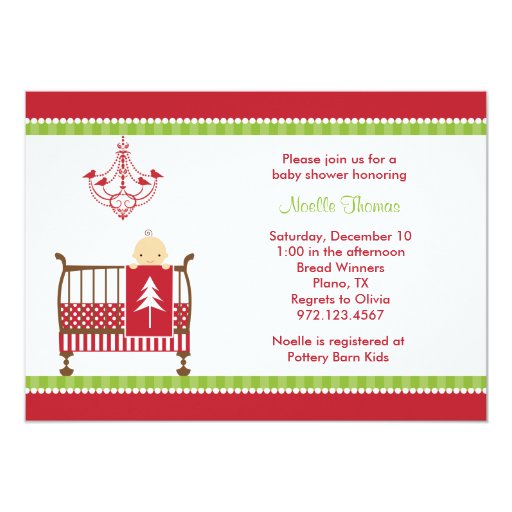 Christmas Themed Baby Shower Invitations 9