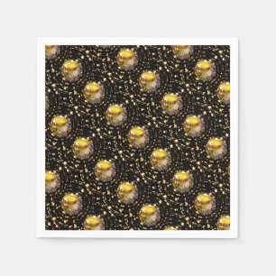 Christmas Crib Nativity Scene Baubles Starry Chic Paper Napkins