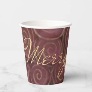 Christmas Crimson Paper Cups