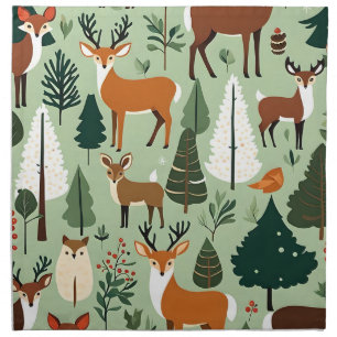 christmas critters cloth napkin