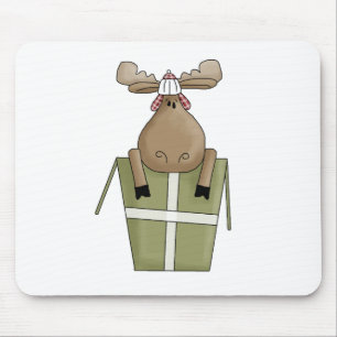 Christmas Critters · Moose & Gift Box Mouse Pad
