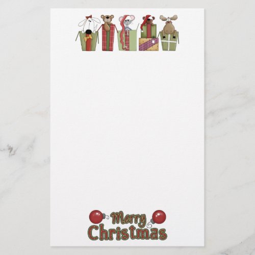 Christmas Critters Stationery