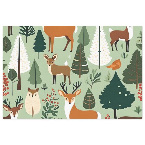 christmas critters tissue paper