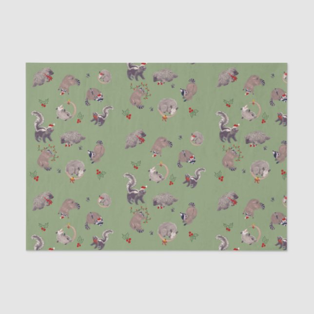 Christmas Critters Tissue Paper (Front)