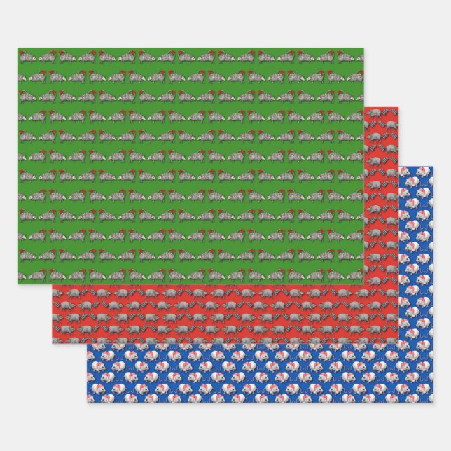 Christmas Critters  Wrapping Paper Sheets (Set)