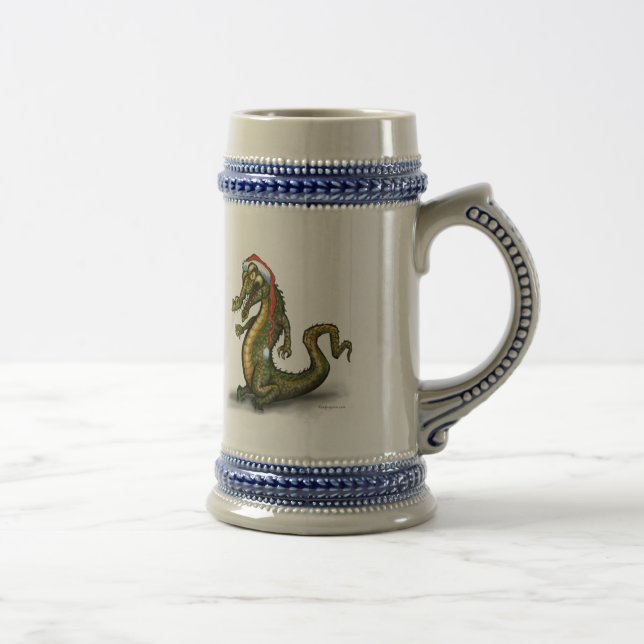 Christmas Crocodile Beer Stein (Right)