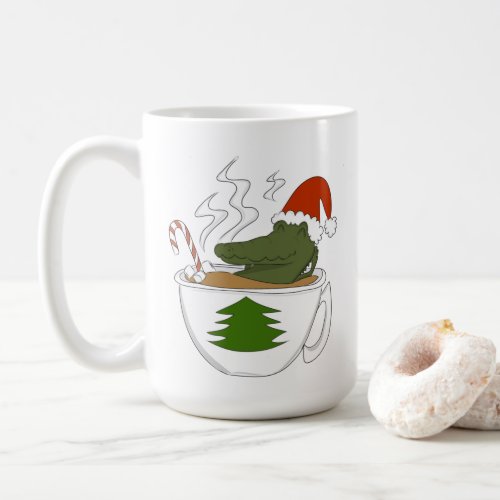 Christmas Crocodile  Coffee Mug