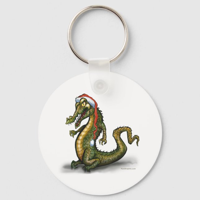 Christmas Crocodile Keychain (Front)
