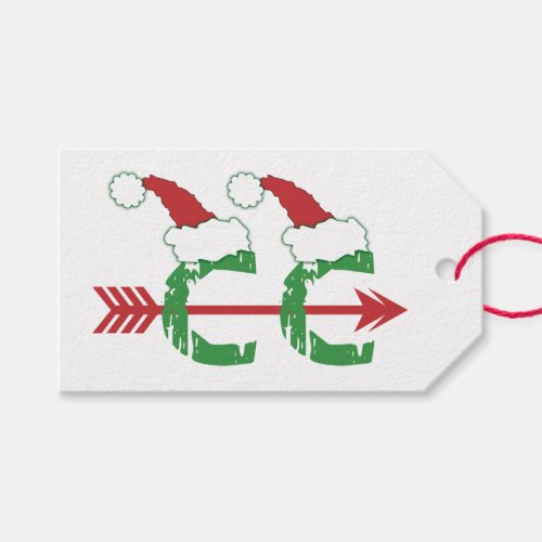 Christmas Cross Country Running  Gift Tags