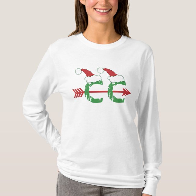 Christmas Cross Country Running T-Shirt (Front)