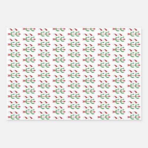 Christmas  Cross Country Running Wrapping Paper