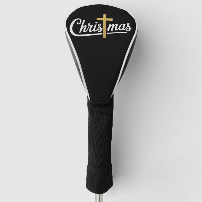 Christmas Cross Family Matching Jesus Gift Idea Golf Head Cover (Front)