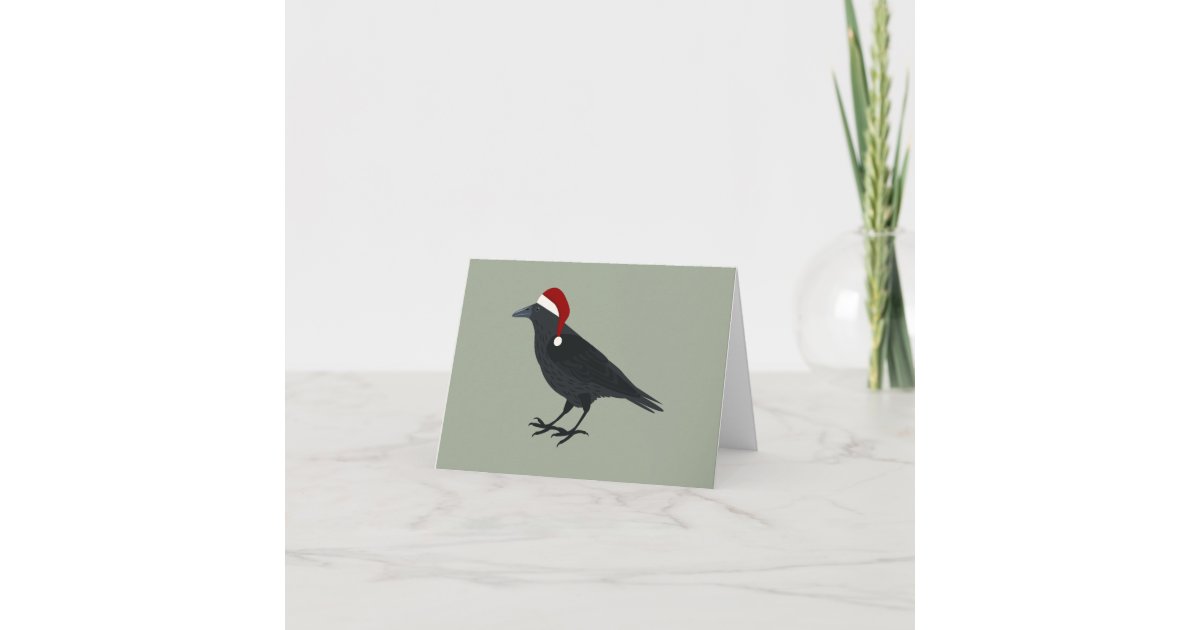 Christmas Crow Holiday Card