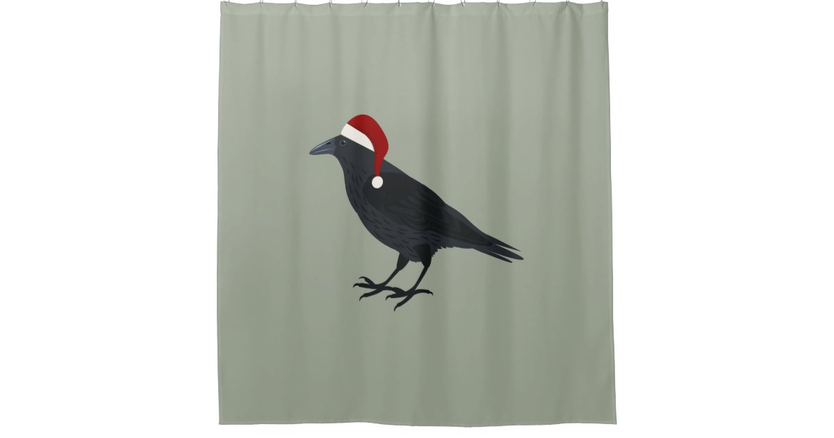 Christmas Crow Shower Curtain Zazzle