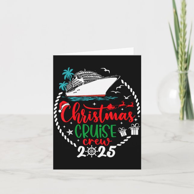 Christmas Cruise Crew 2025 Xmas Family Pajamas Hol Card (Front)