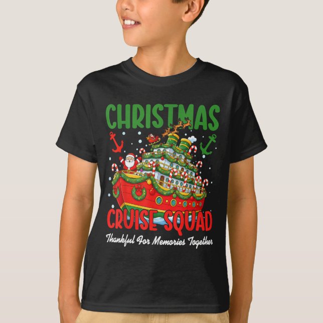 Christmas Cruise Cruisemas Squad 2025 Thankful For T-Shirt (Front)