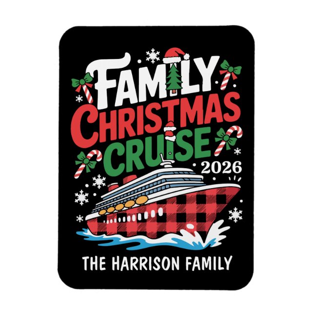 Christmas Cruise Ship Decor Stateroom Magnet (Vertical)