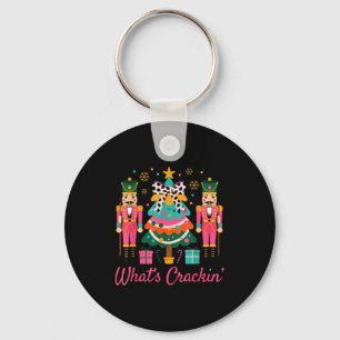 Christmas Crushing It Nutcracker - Funny Retro Ugl Keychain