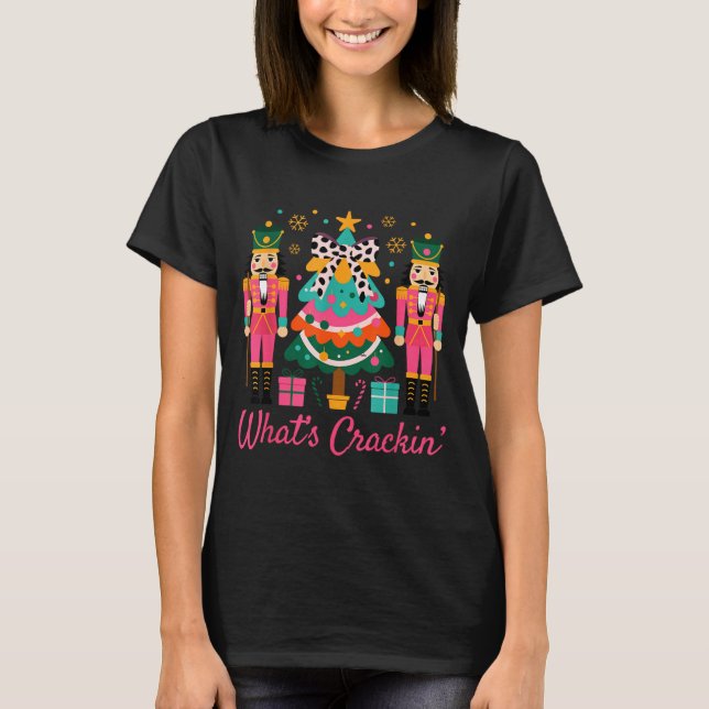Christmas Crushing It Nutcracker - Funny Retro Ugl T-Shirt (Front)