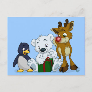 Christmas Cubs Holiday Postcard