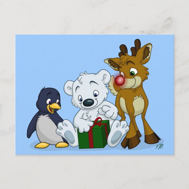 Christmas Cubs Holiday Postcard (Front)
