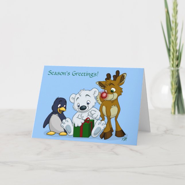 Christmas Cubs, Season's Greetings! Holiday Card (Front)