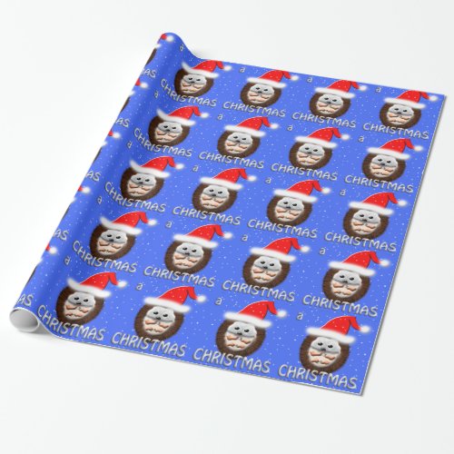christmas cuddle hedgehog wrapping paper