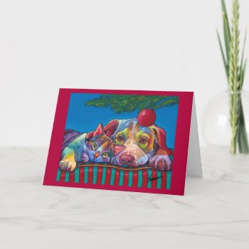 Christmas Cuddlers Holiday Card By Ron Burns by RonBurnsHoliday at Zazzle