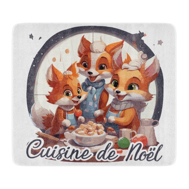 Christmas cuisine cutting board (Front)