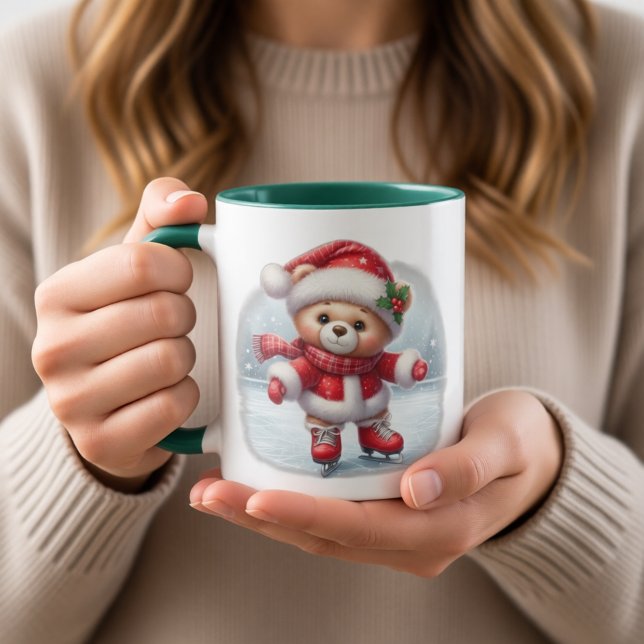 Christmas cup with skating bear  (Creator Uploaded)