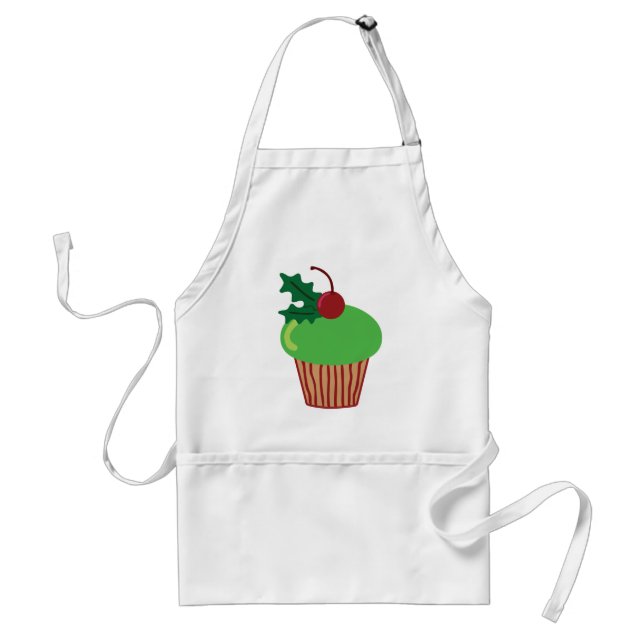 Christmas Cupcake Adult Apron (Front)