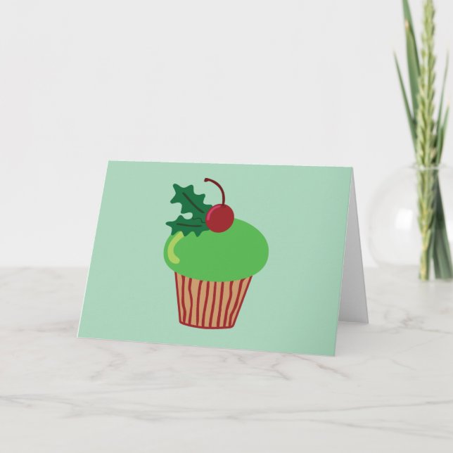 Christmas Cupcake Holiday Card (Front)