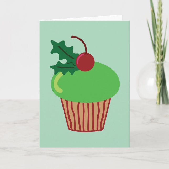 Christmas Cupcake Holiday Card (Front)