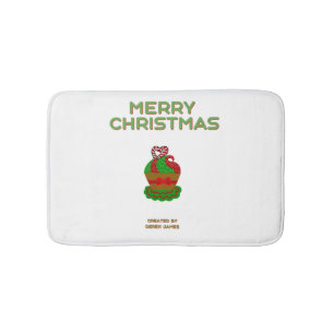 Christmas Cupcake Small Bath Mat