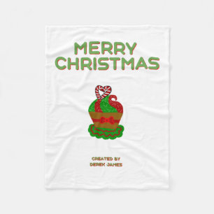 Christmas Cupcake Small Fleece Blanket