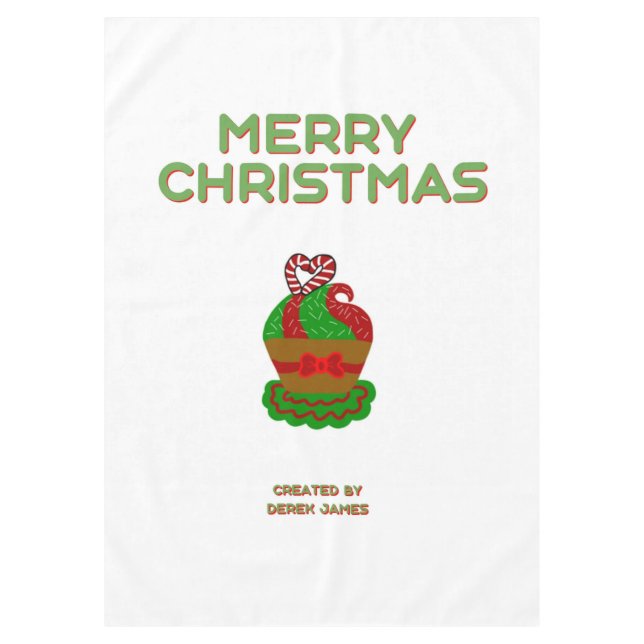 Christmas Cupcake Tablecloth (Front)