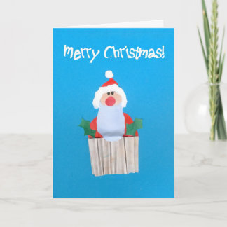 Christmas Cupcake with Santa Holiday Card
