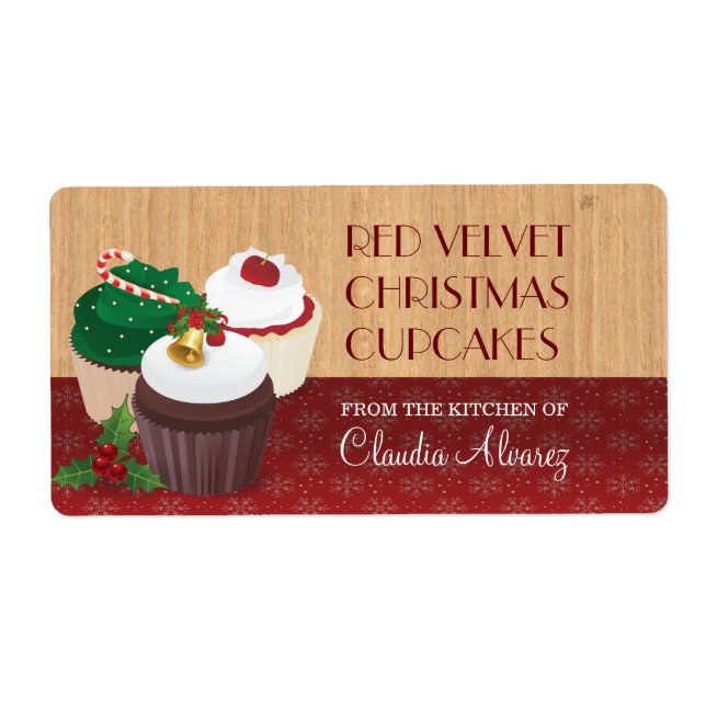 Christmas Cupcakes Baking Label (Front)